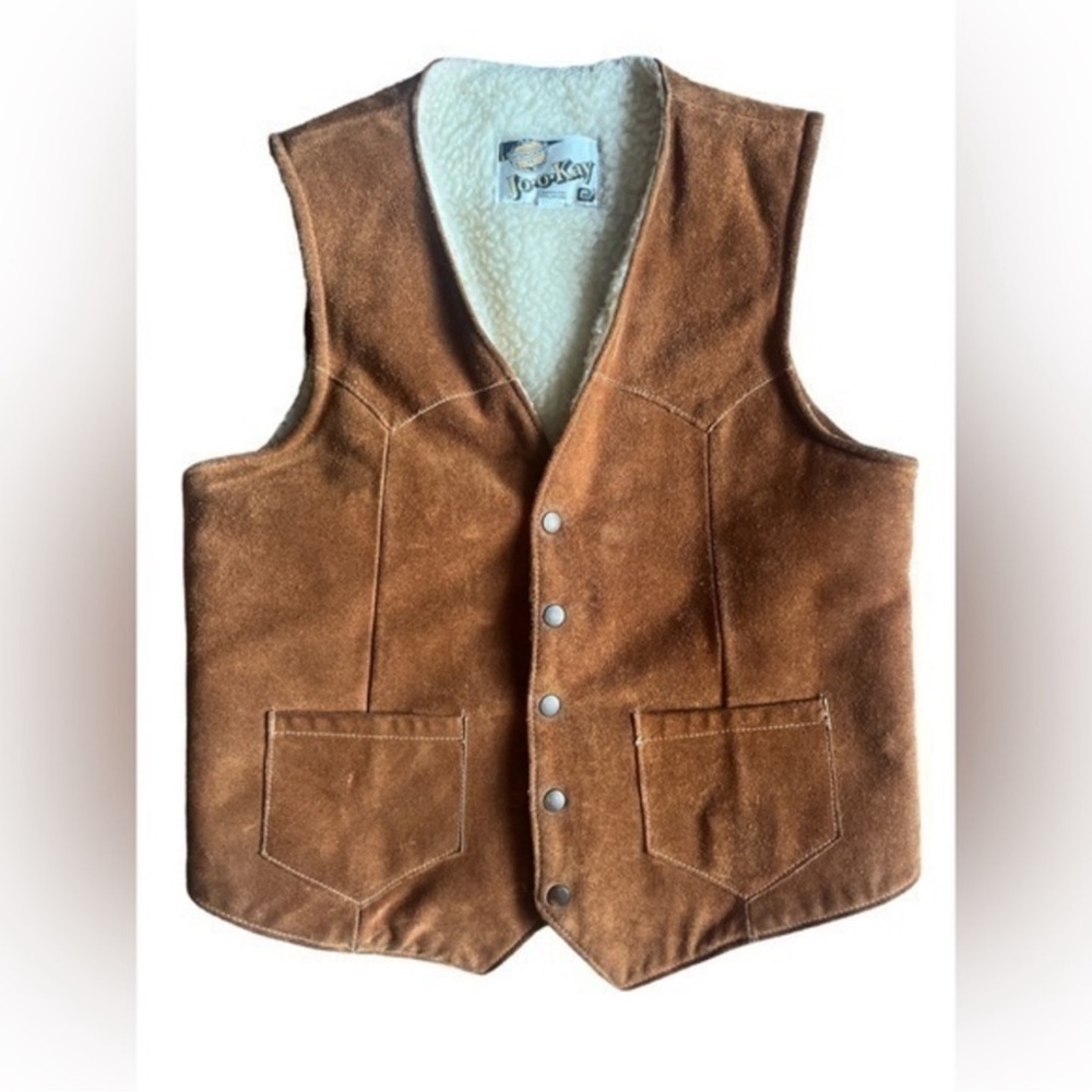 Vintage Joo Kay Leather/Suede vest size 40